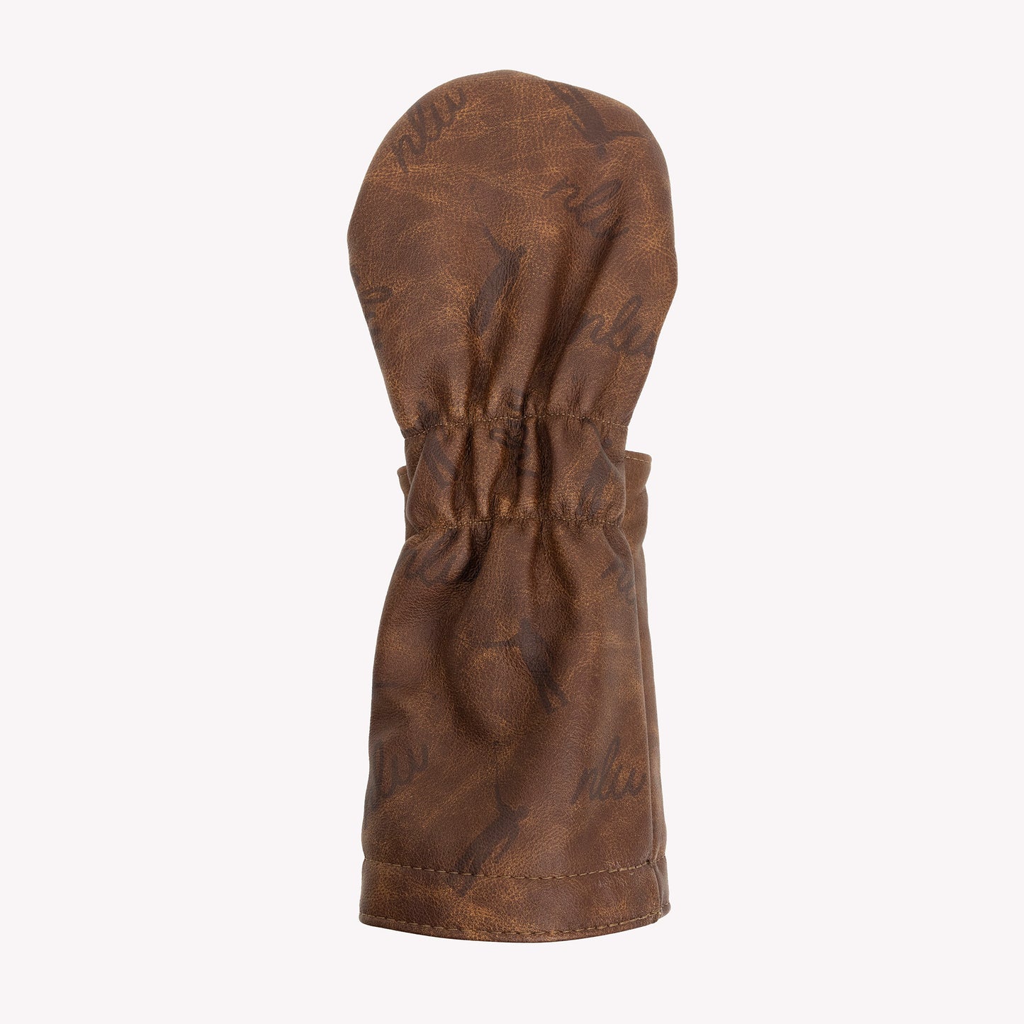 NLU x Handcrafted Golf Two Tone Leather Driver Headcover | Whiskey Brown & White