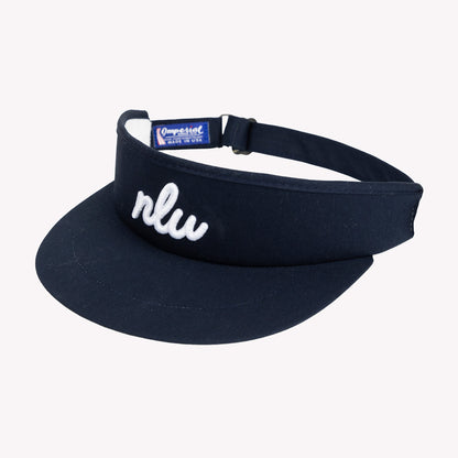 No Laying Up Script Tour Visor | Navy w/ White Initials