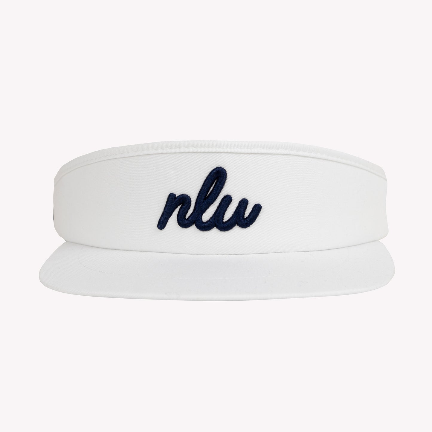 No Laying Up Script Tour Visor | White w/ Navy Initials