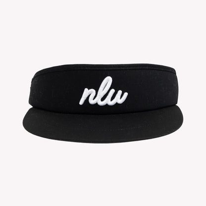 No Laying Up Script Tour Visor | Black w/ White Initials