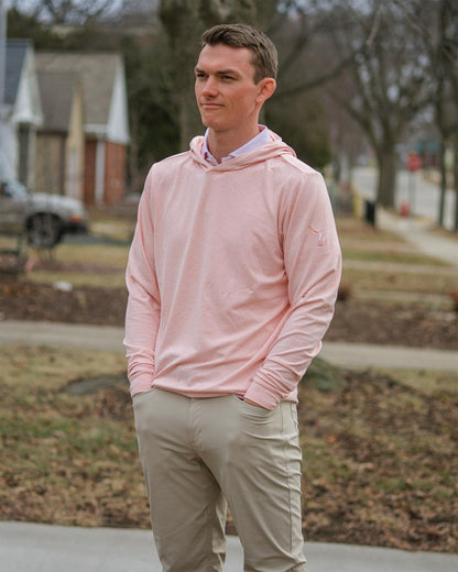 NLU x H&B Hamilton Hoodie | Heathered Nectarine & White