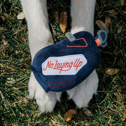 No Laying Up Plush Golf Bag Dog Toy | Navy