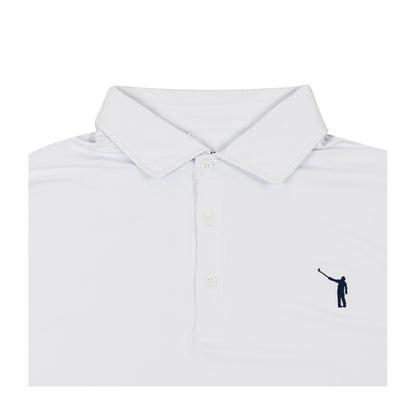 NLU Performance Polo | White w/ Navy