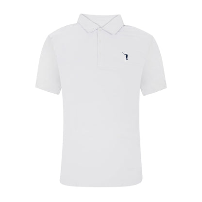 NLU Performance Polo | White w/ Navy