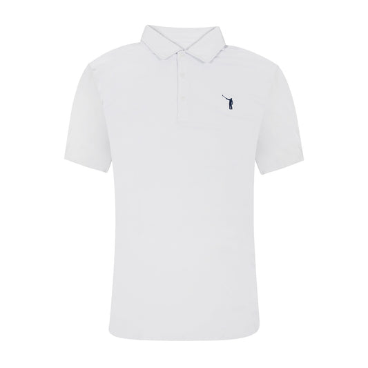 NLU Performance Polo | White w/ Navy