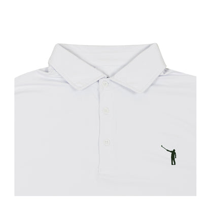 NLU Performance Polo | White w/ Dark Green