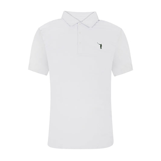 NLU Performance Polo | White w/ Dark Green