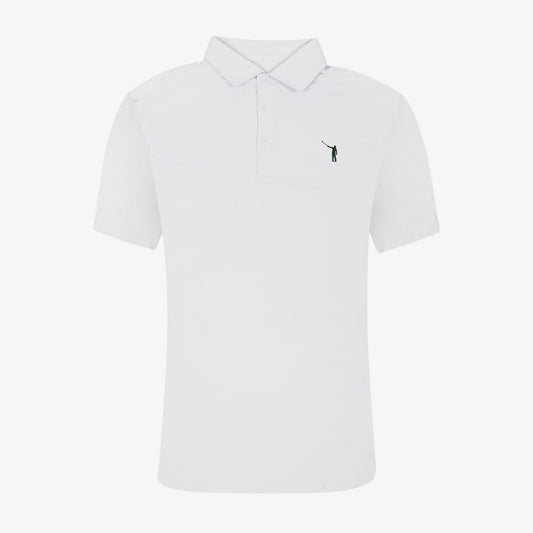 NLU Performance Polo | White w/ Dark Green