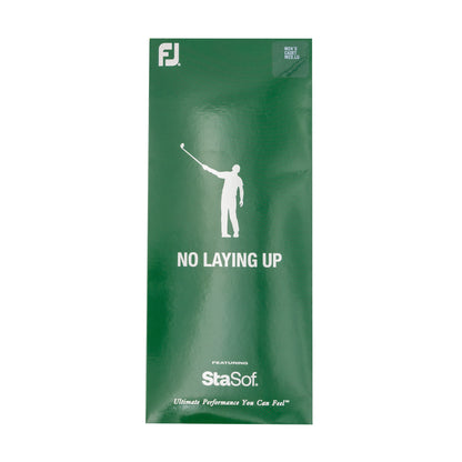 No Laying Up X FootJoy StaSof Golf Glove - Men's | Navy & Yellow Crest