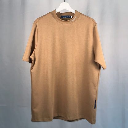 NLU x Angus & Grace Go Golfing Short Sleeve Mock Neck | Brown