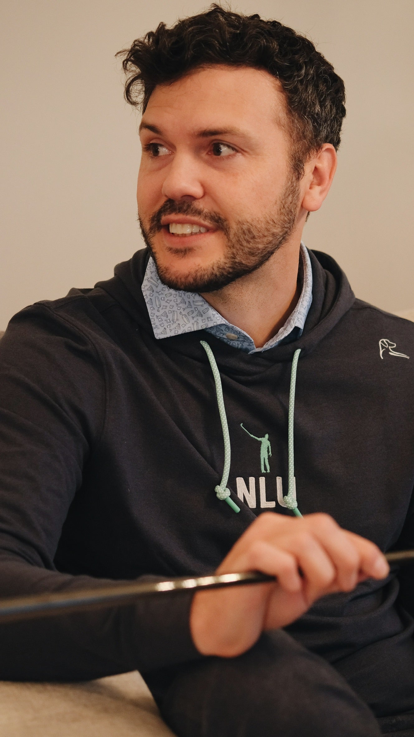 NLU x Rhoback Hesi Hoodie | Heathered Postgame Grey