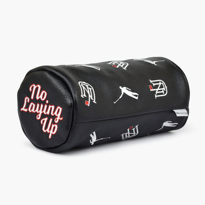 No Laying Up Barrel Driver Headcover | Black w/ White and Red