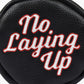 No Laying Up Barrel Driver Headcover | Black w/ White and Red