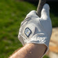 No Laying Up X FootJoy StaSof Golf Glove - Men's | Navy & Yellow Crest