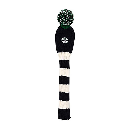 NLU x Fore Ewe Knit Driver Headcover with Pom Pom | Green, Black, and White