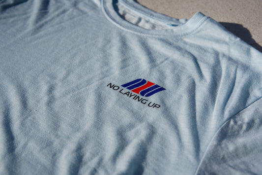 NLU X Levelwear Retro Airline T-shirt | Glacier Blue