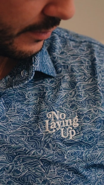 NLU x Rhoback Printed Performance Polo | The Deep Sea