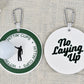 NLU "Hittin' Cups" Putting Disc Bag Tag | Green, Black, & White