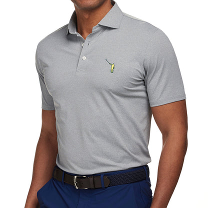 NLU x H&B Two Toned Wayward Polo | Heathered Grey w/ Pine & Gold