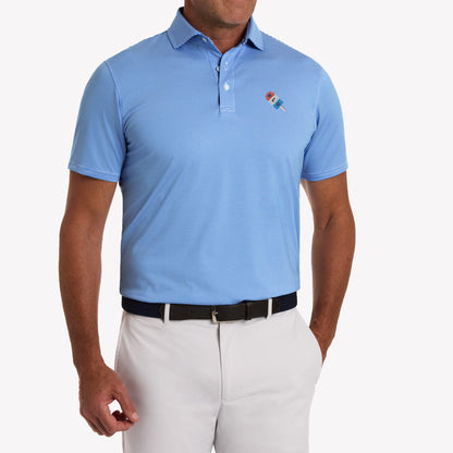 NLU x H&B Perkins Polo | Horizon Blue w/ Popsicle