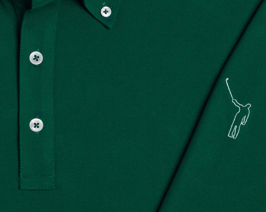 NLU + H&B Burton Long Sleeve Polo | Pine