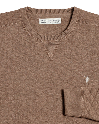 NLU + H&B Diamond Knit Sweater | Heathered Rye