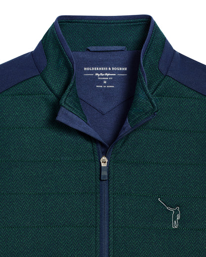 NLU + H&B Insulated Fleece Vest | Pine Herringbone