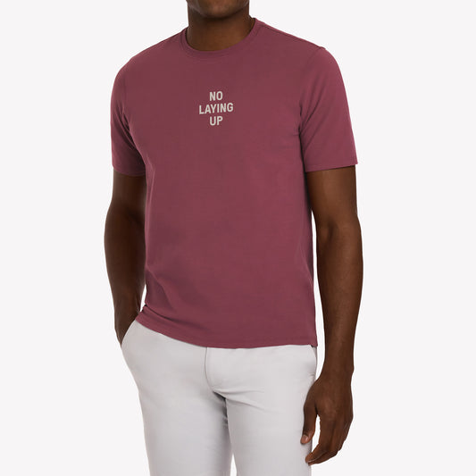 NLU x H&B Mason T-Shirt | Cabernet w/ No Laying Up Stacked Text