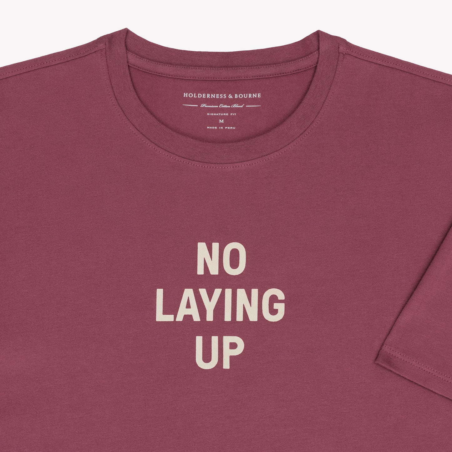 NLU x H&B Mason T-Shirt | Cabernet w/ No Laying Up Stacked Text