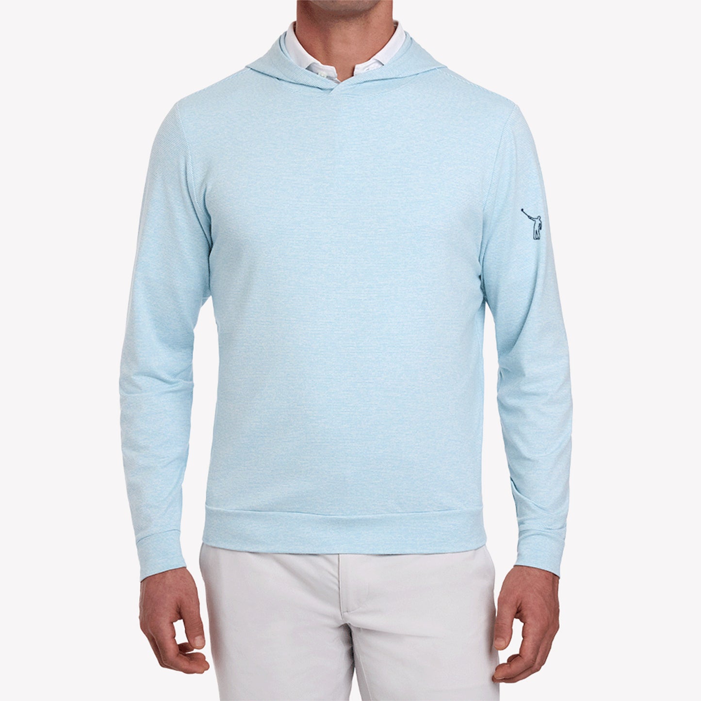 NLU x H&B Hamilton Hoodie | Heathered Harbor & White