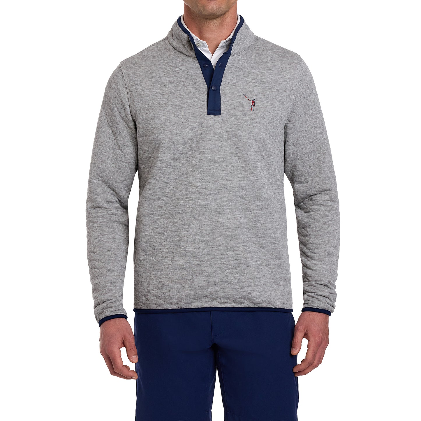 NLU x H&B Sullivan Pullover | Heathered Gray & Navy