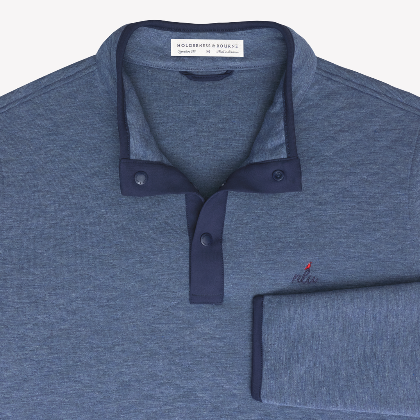 NLu x H&B Sullivan Pullover | Heathered Pacific Blue
