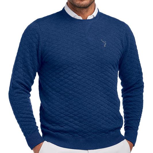 NLU x H&B Diamond Knit Sweater | Heathered Andover