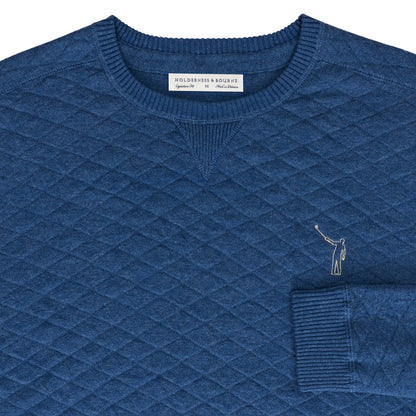 NLU x H&B Diamond Knit Sweater | Heathered Andover