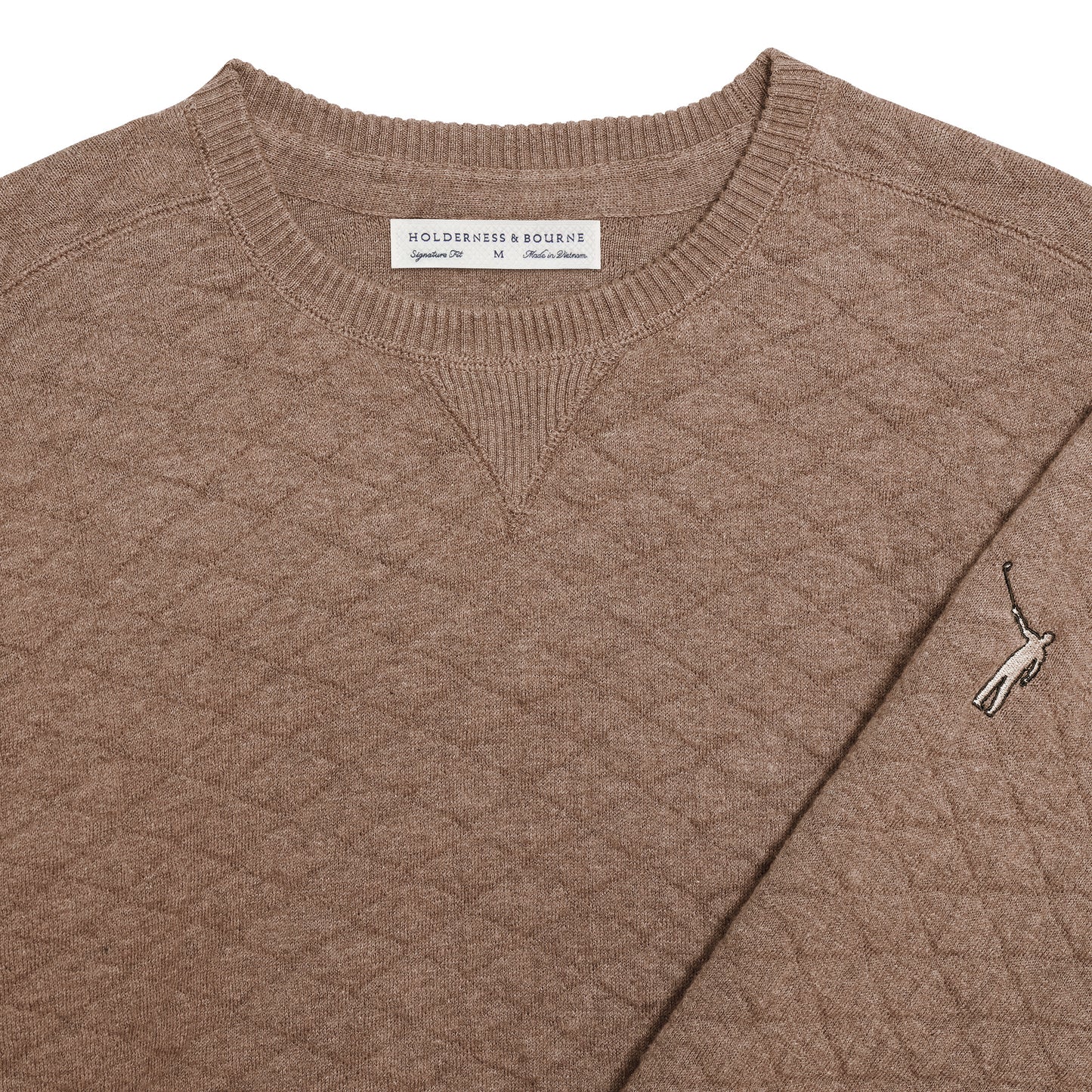 NLU x H&B Diamond Knit Sweater | Heathered Dune