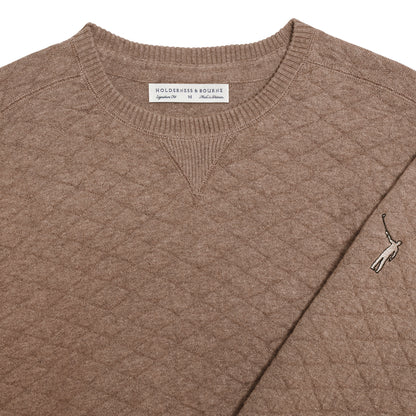 NLU x H&B Diamond Knit Sweater | Heathered Dune