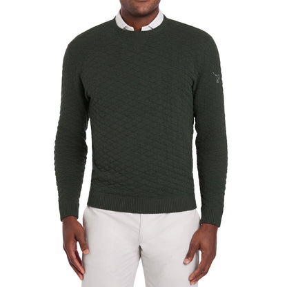 NLU x H&B Diamond Knit Sweater | Heathered Ivy