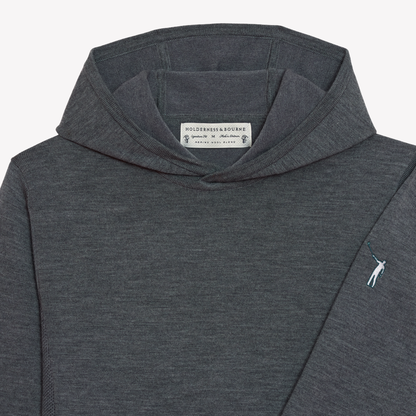 NLU x H&B Fletcher Wool Sweater Hoodie | Heathered Dark Charcoal