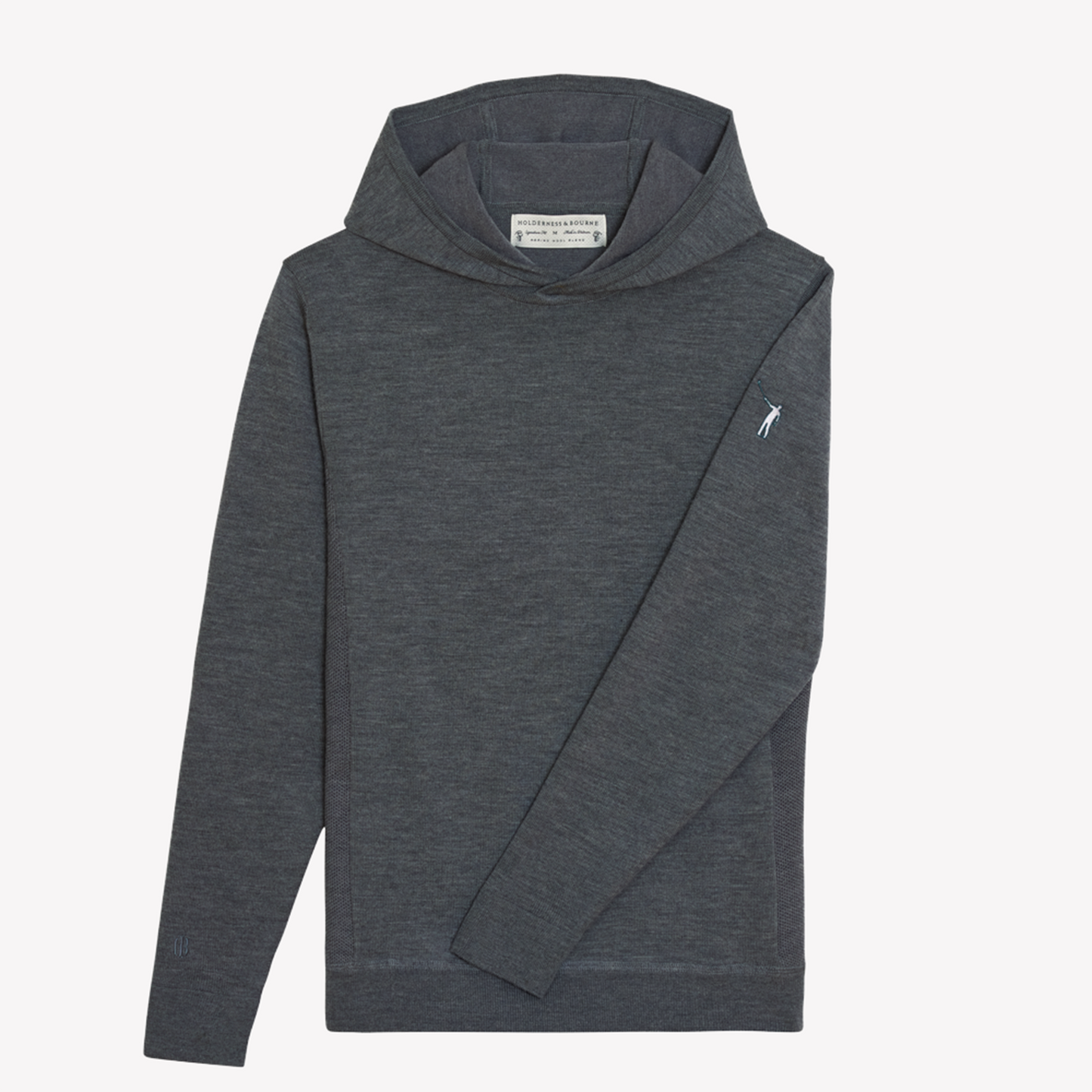 NLU x H&B Fletcher Wool Sweater Hoodie | Heathered Dark Charcoal