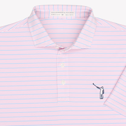 NLU x H&B Stanley AIRation Polo | White/Belmont/Horizon Blue