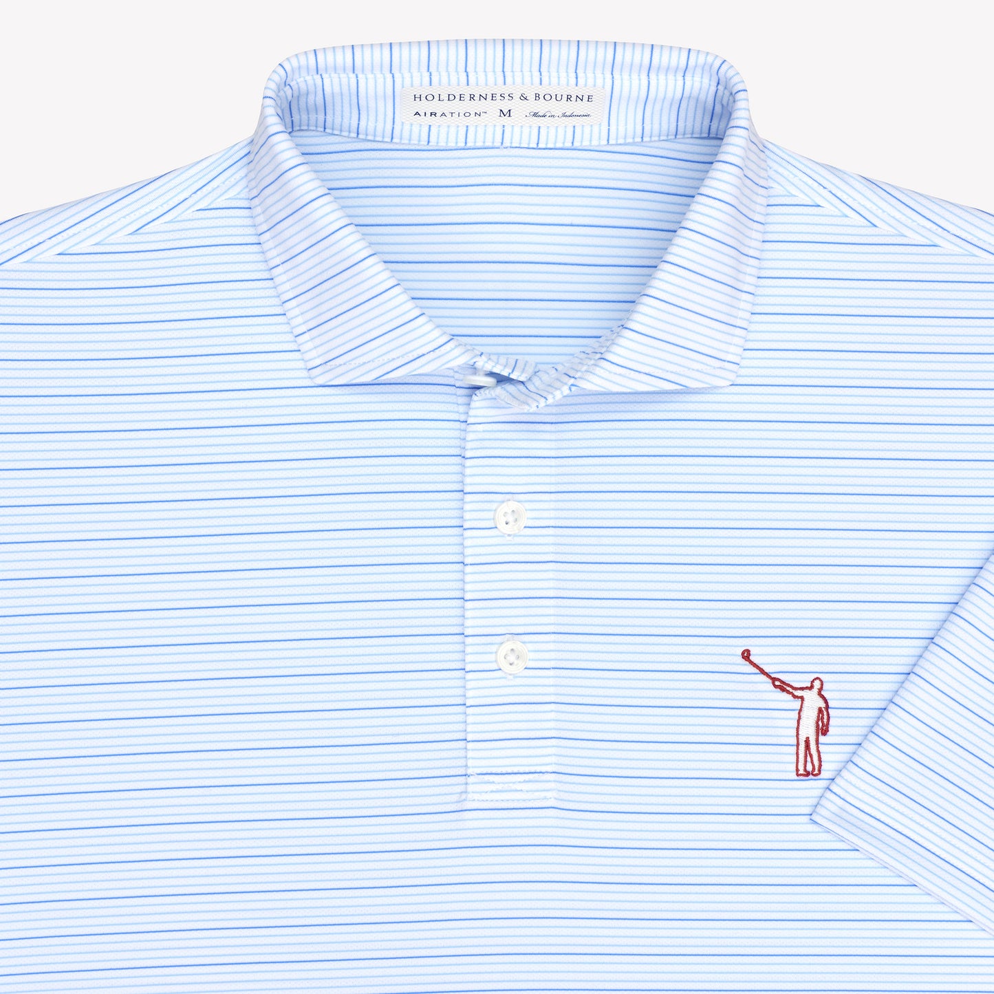 NLU x H&B Stanley AIRation Polo | White/Vista Blue/Horizon Blue