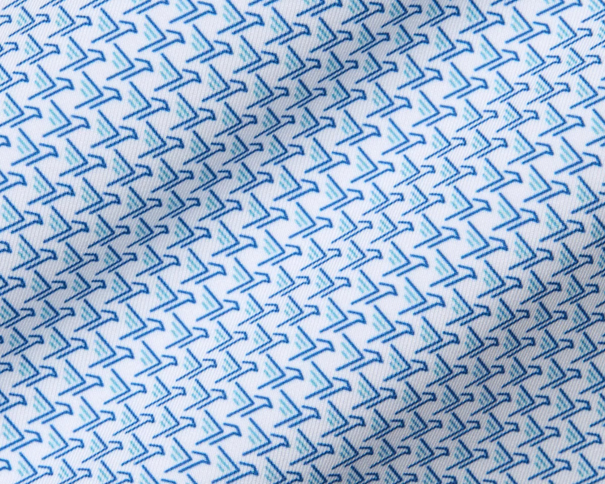 NLU x H&B Justice Printed Polo - Boy's | Harbor & Maidstone Blue