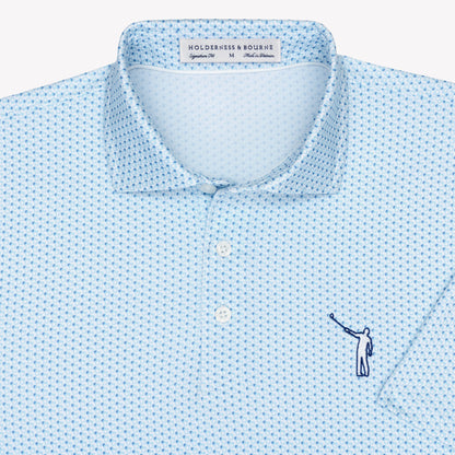 NLU x H&B Fulton Printed Polo | Harbor & Maidstone Blue