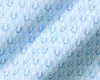 NLU x H&B Rivers Printed Polo | Vista Blue & Horizon Blue