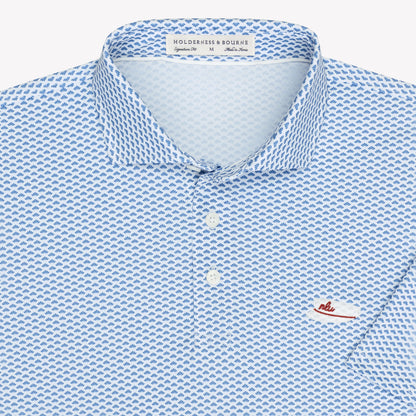 NLU x H&B Geiger Printed Pique Polo | Maidstone Blue