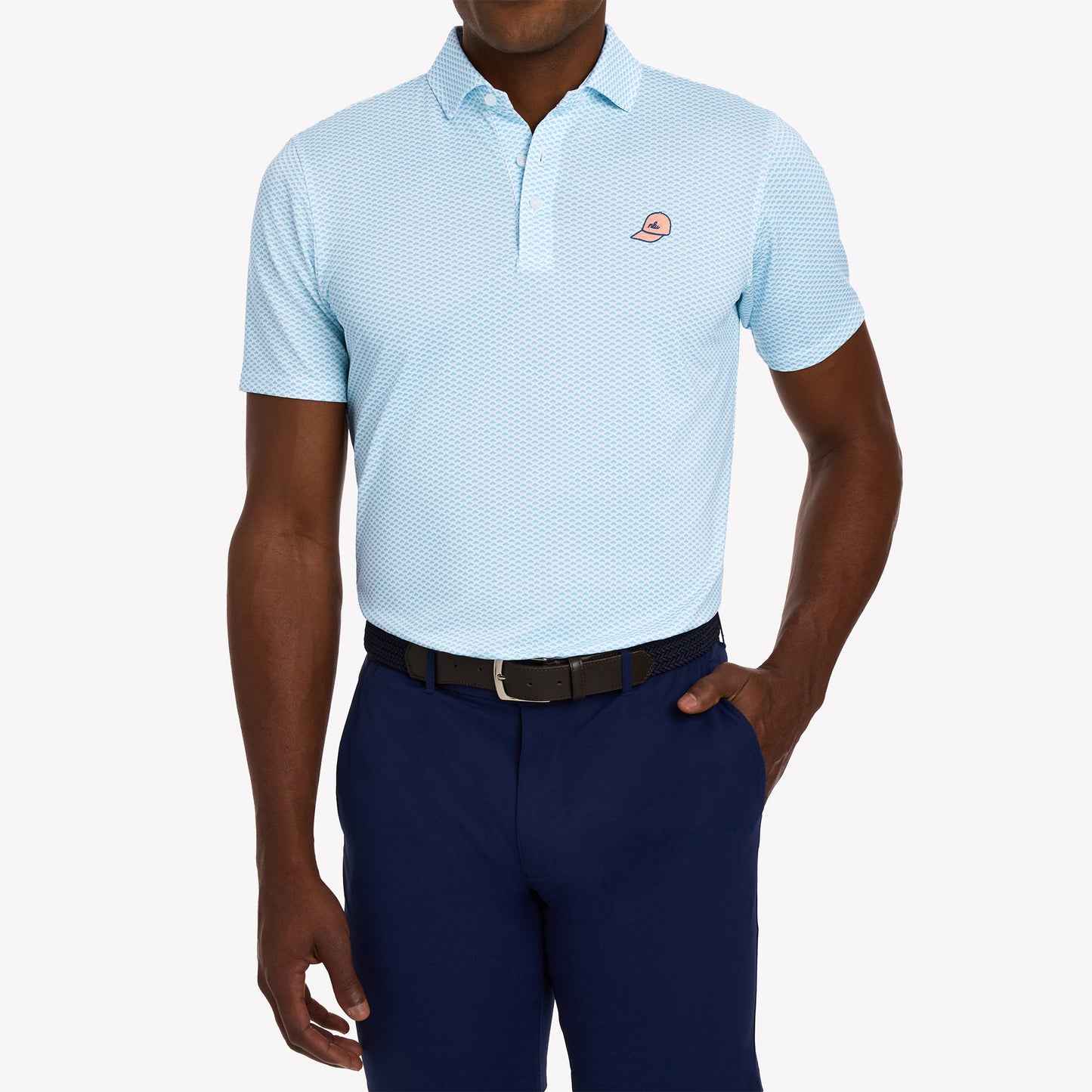 NLU x H&B Geiger Printed Pique Polo | Harbor
