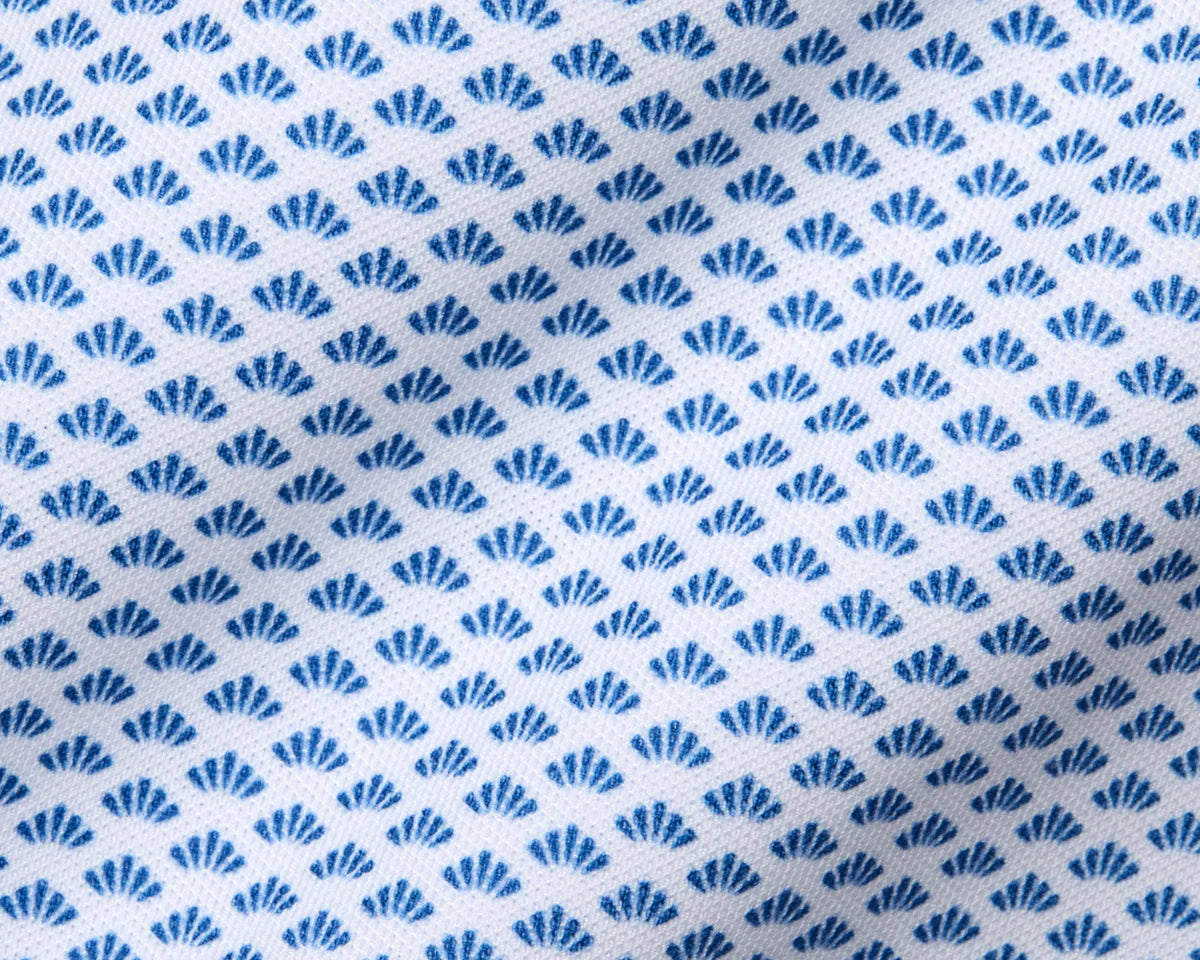 NLU x H&B Geiger Printed Pique Polo | Maidstone Blue