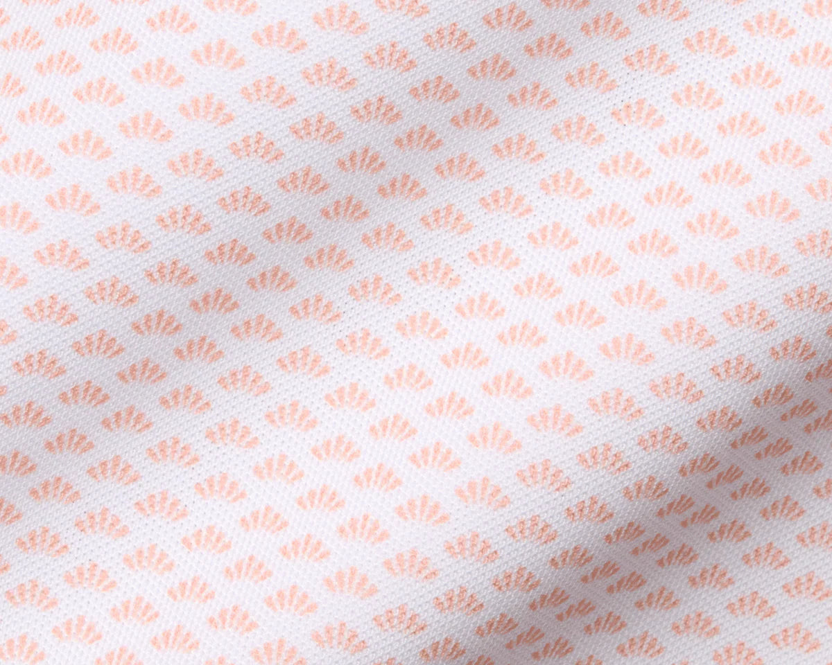 NLU x H&B Geiger Printed Pique Polo | Nectarine