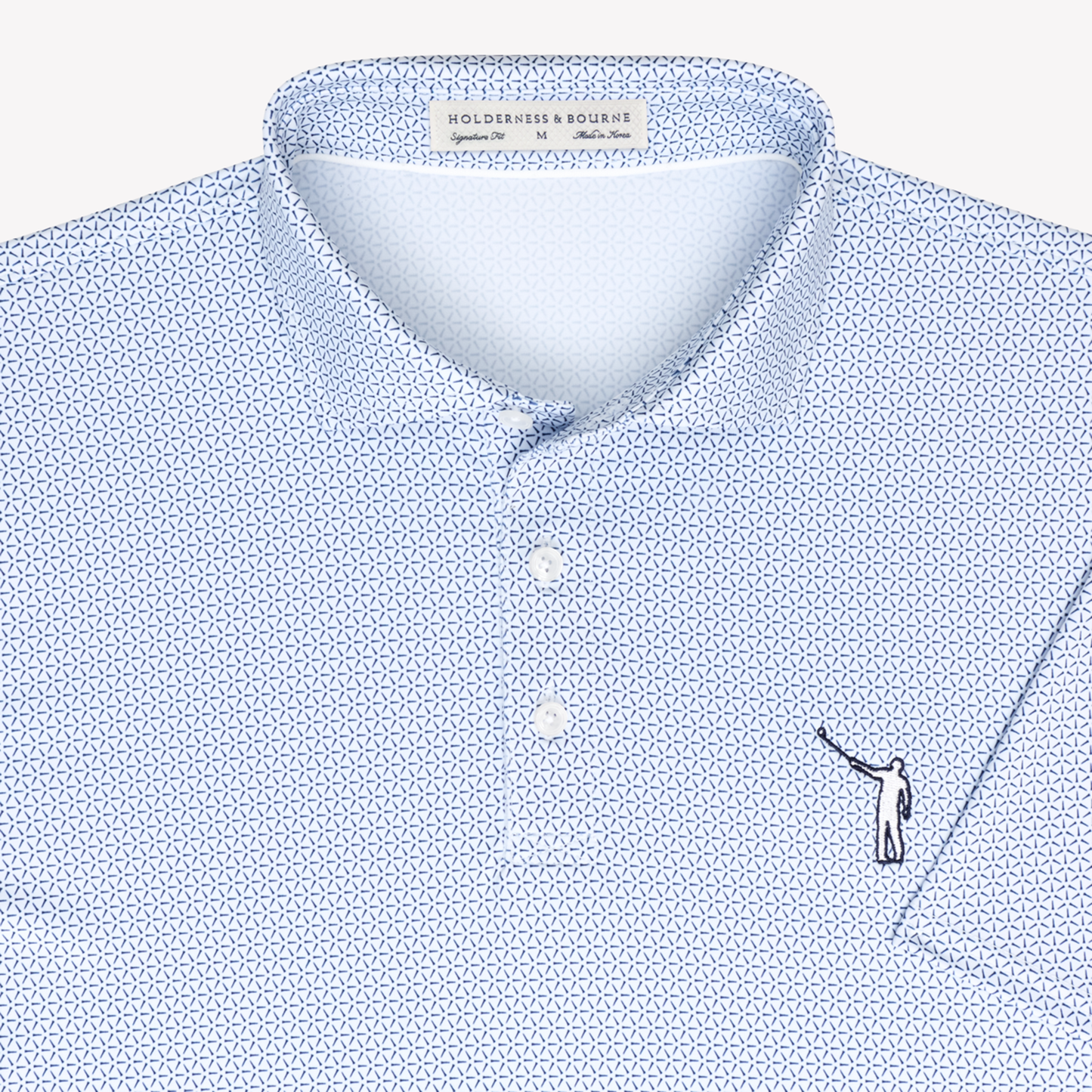 NLU x H&B Abbington Printed Polo | Navy