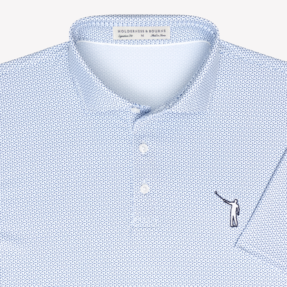 NLU x H&B Abbington Printed Polo | Navy